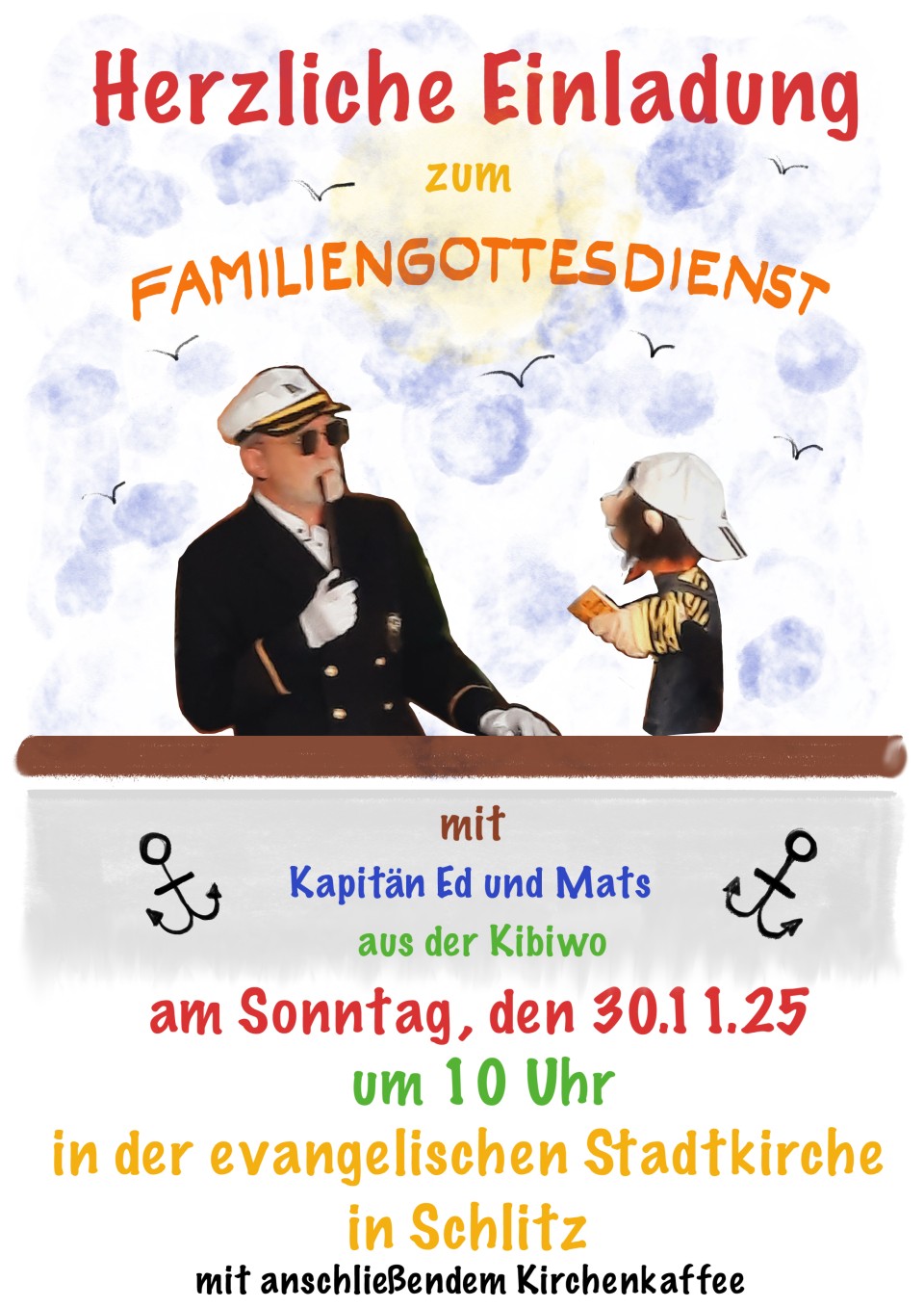 Familiengottesdienst am 30.11.2025, 10 Uhr, Stadtkirche Schlitz