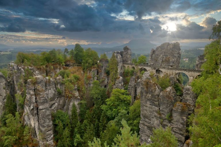 Basteibrücke (Bild: Biblische Reisen, Stuttgart) Basteibrücke (Bild: Biblische Reisen, Stuttgart)